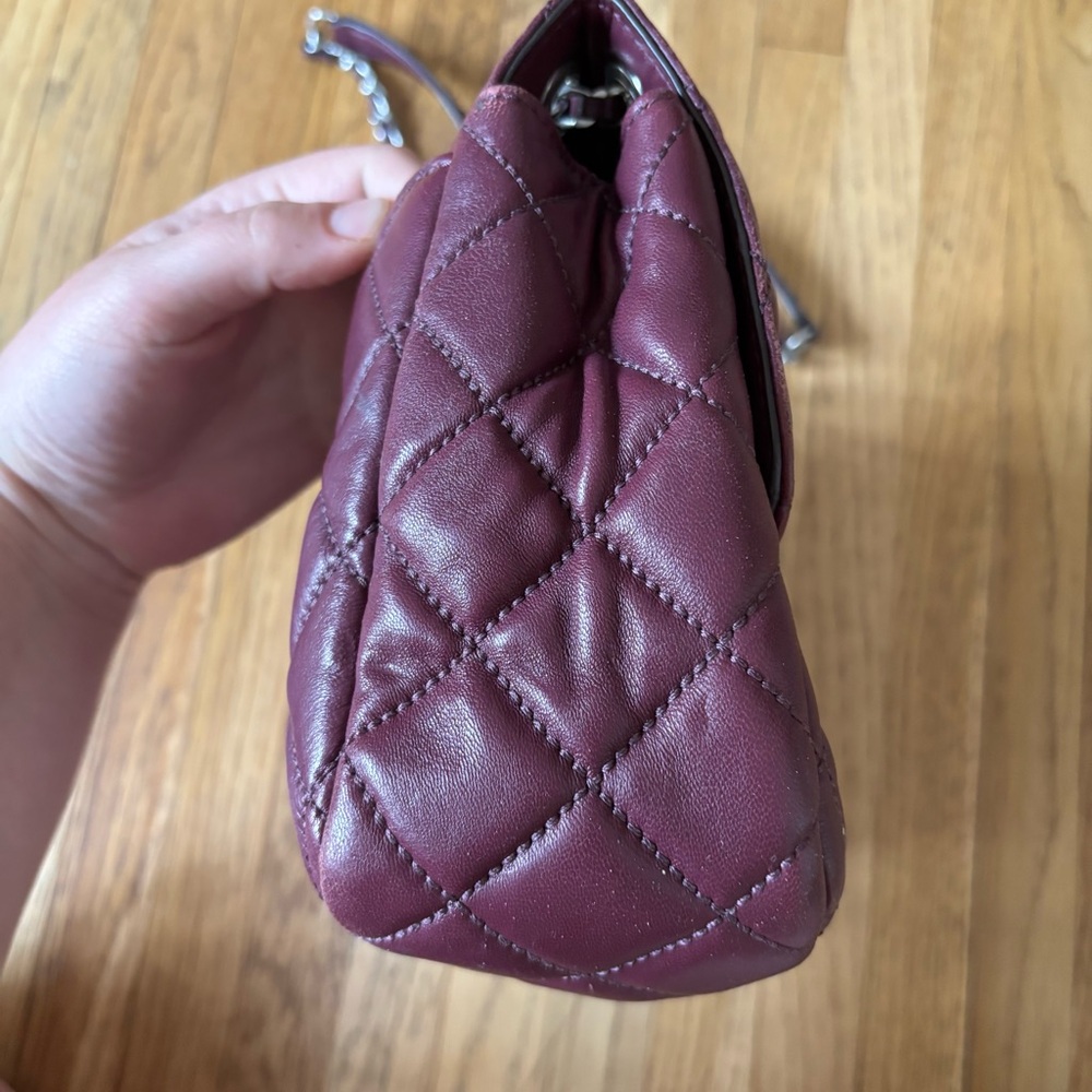 Michael Kors Sloane Quilted Shoulder Bag in Plum - Picture 9 of 12